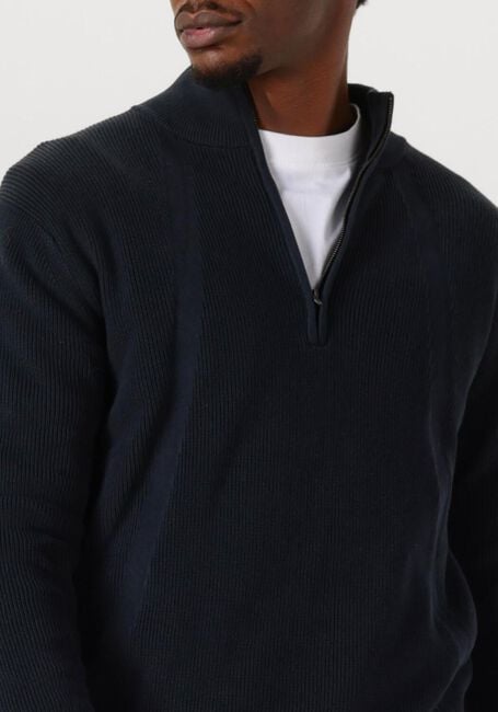 G-STAR RAW Pull STRUCTURE HALF ZIP KNIT en bleu - large