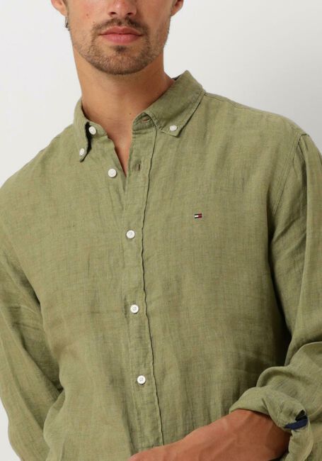 TOMMY HILFIGER Chemise décontracté PIGMENT DYED LI SOLID RF SHIRT Olive - large
