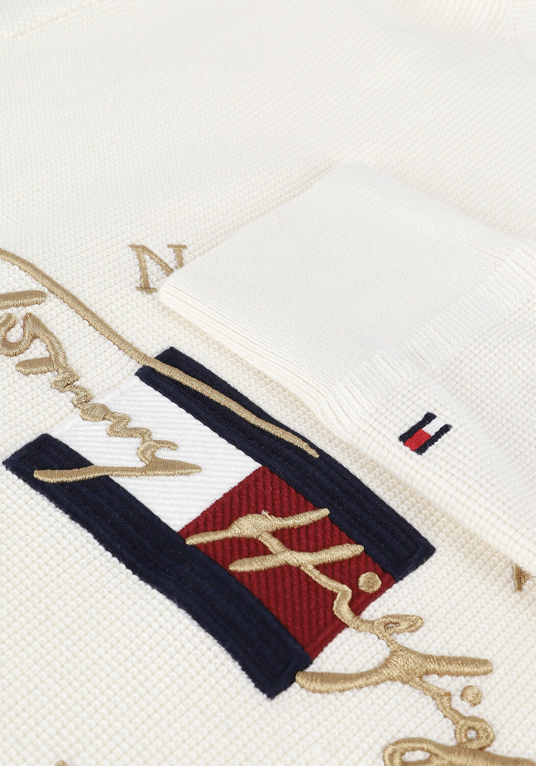 TOMMY HILFIGER Col roul&eacute; ICON STRUCTURE ROLL NECK Blanc - large