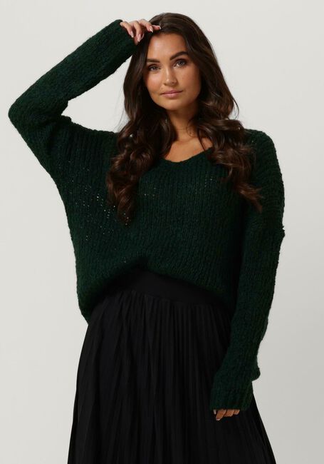 Groene SIMPLE Trui SASCHA V KNIT-MOHAIR-22-3 - large