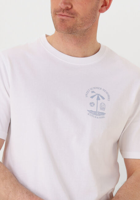 Witte SCOTCH & SODA T-shirt REGULAR FIT LEFT CHEST LOGO T-SHIRT - large
