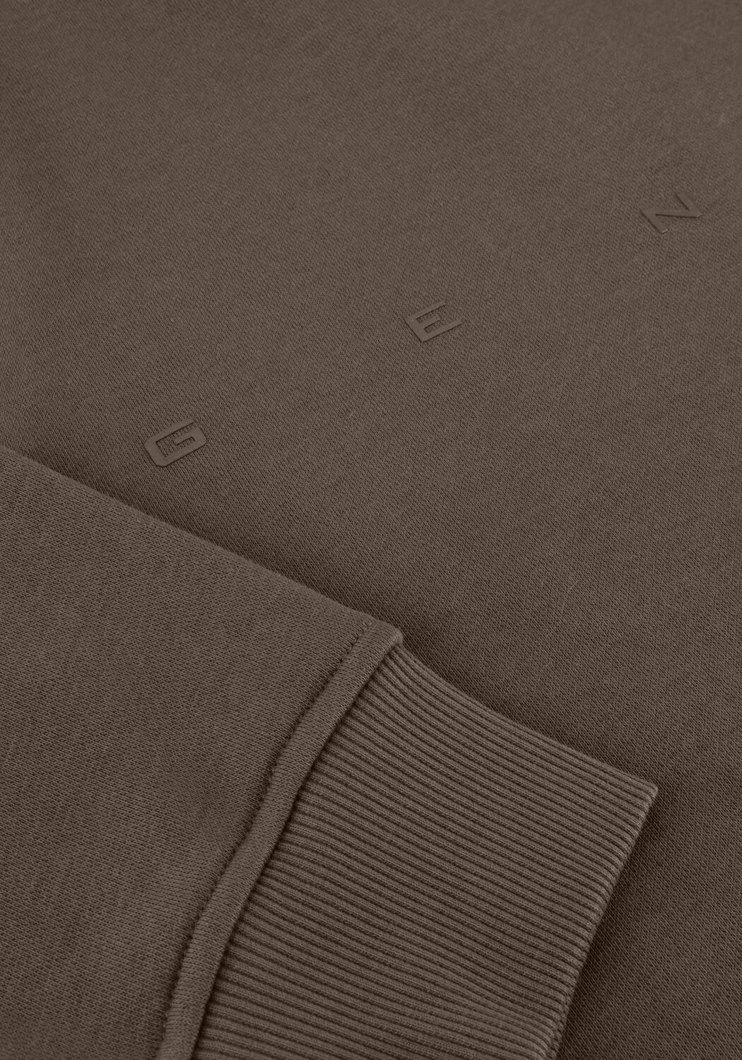 GENTI Pull BASIC LOGO SWEATER en taupe - large