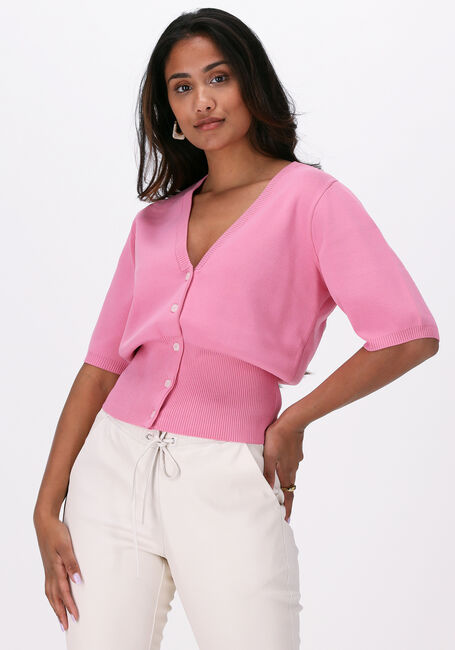 GESTUZ Gilet MATTHEAGZ SS RIB CARDIGANV en rose - large