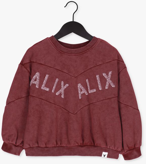 ALIX MINI Pull TEENS KNITTED COLOUR BLOCK SWEATER Bordeaux - large