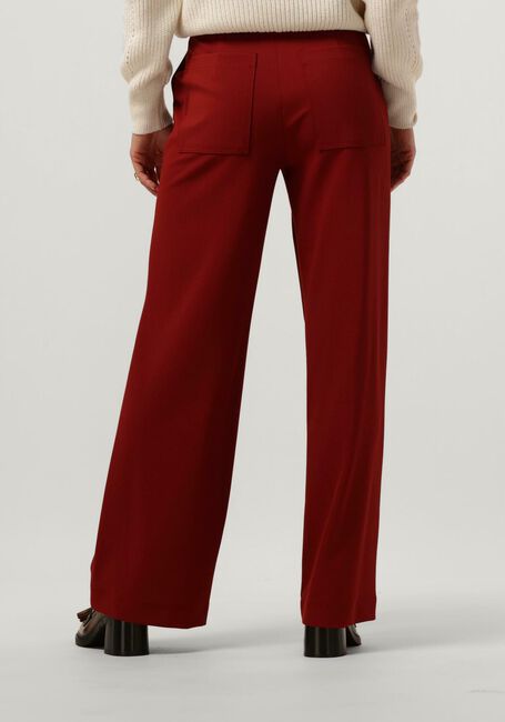 VANILIA Pantalon large TAILORED TWILL MET RING en rouge - large