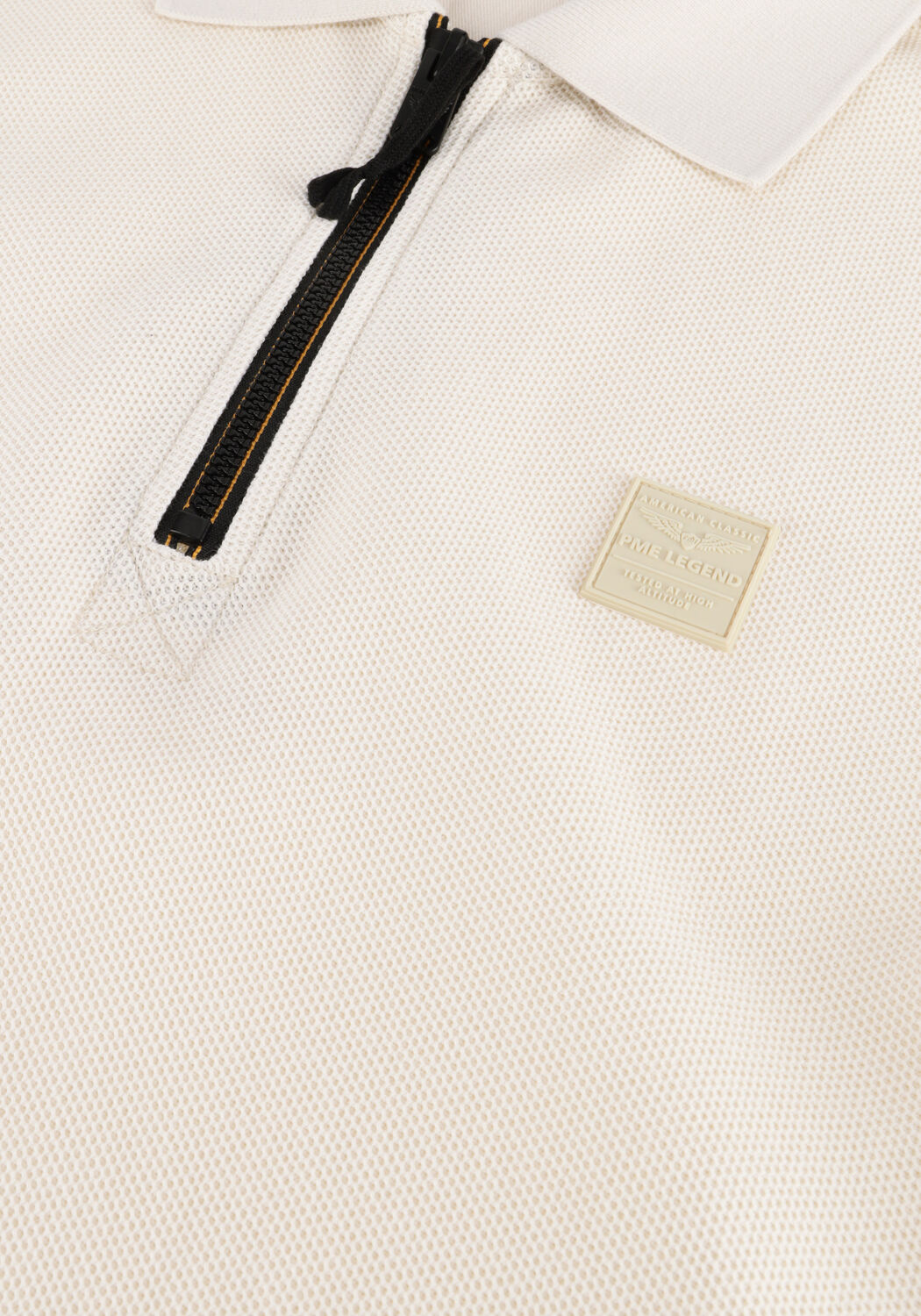 Beige PME LEGEND Polo WAFFLE STRUCTURE PIQUE - large