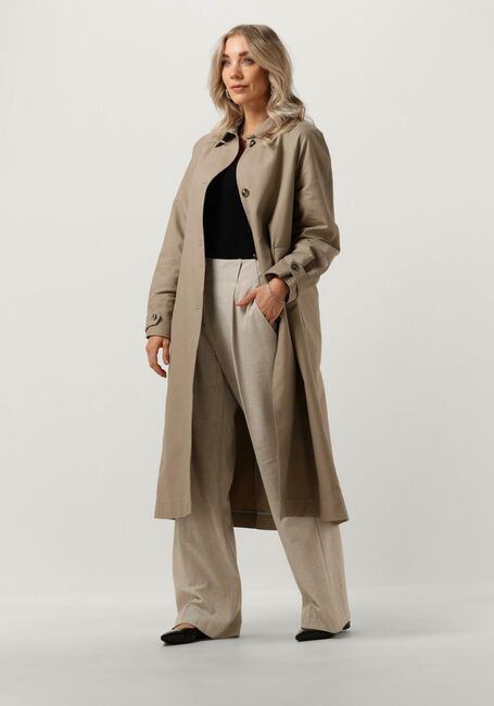 Zand MSCH COPENHAGEN Wijde broek MSCHEDREA HW LONG PANTS - large