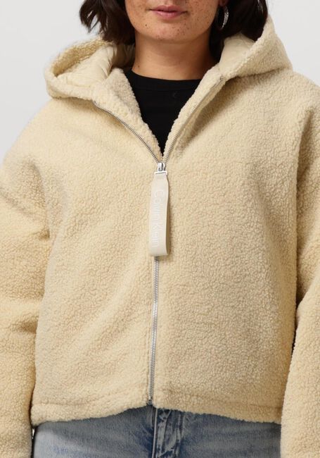 CALVIN KLEIN Manteau Teddy SHERPA JACKET en beige - large