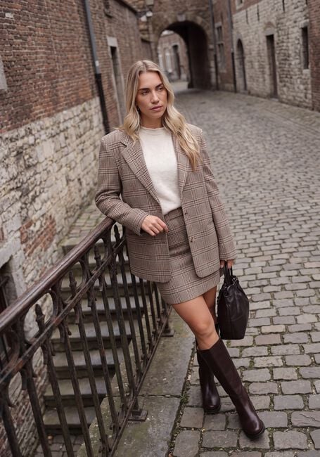 SIMPLE Blazer WV-PL-AC-CHECK-26-3 en beige - large