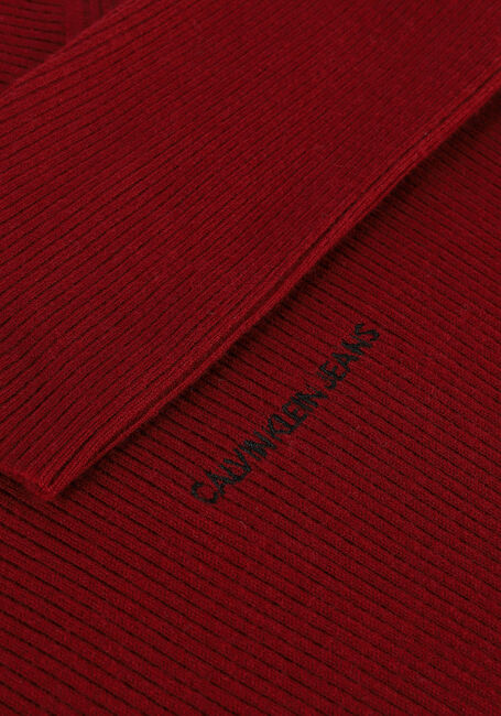 CALVIN KLEIN Robe maxi MICRO BRANDING SWEATER DRESS en rouge - large