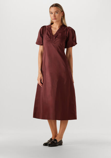 Bordeaux NEO NOIR Maxi jurk ILLANA POPLIN DRESS - large
