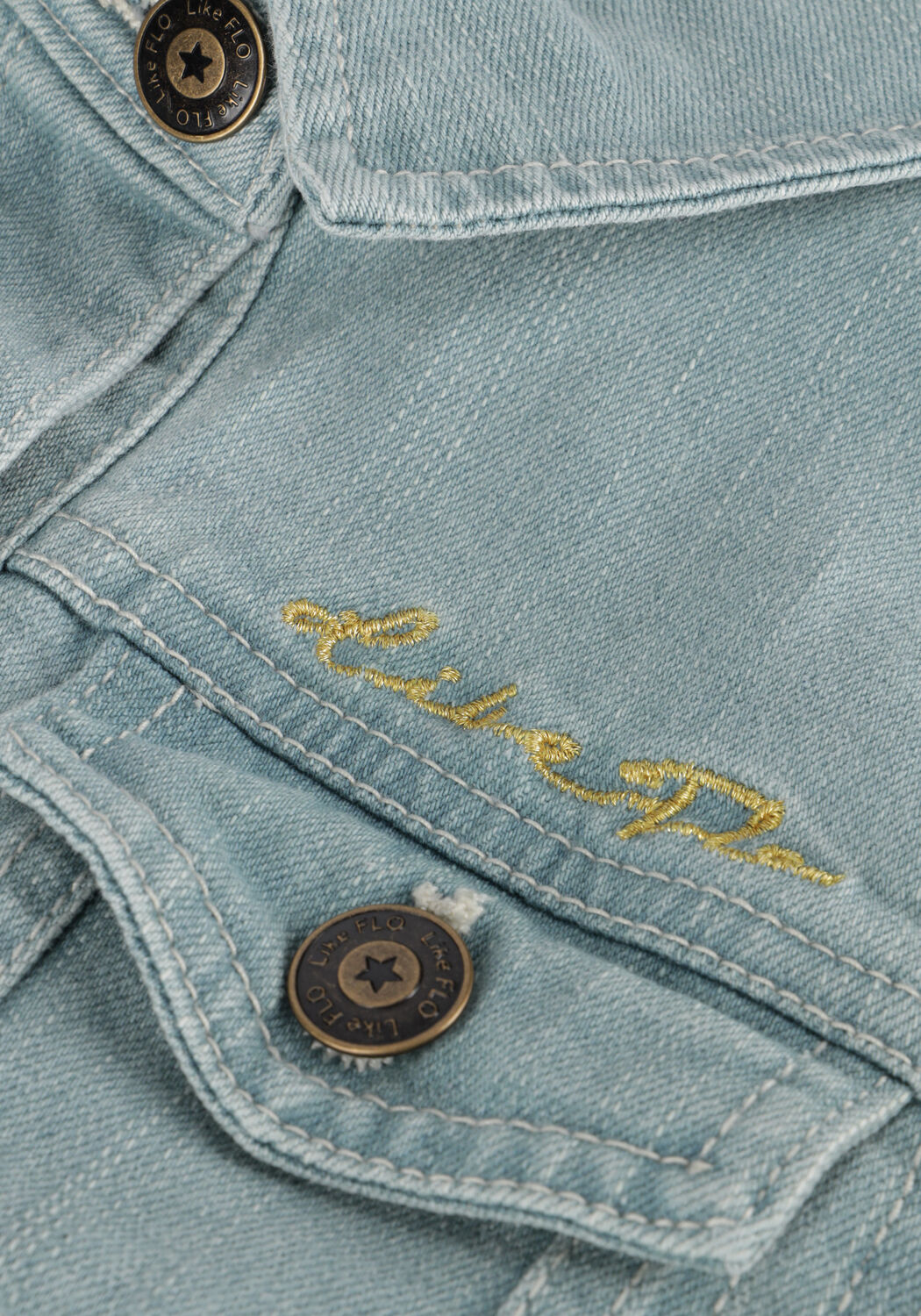 Blauwe LIKE FLO Spijkerjas LS DENIM JACKET - large