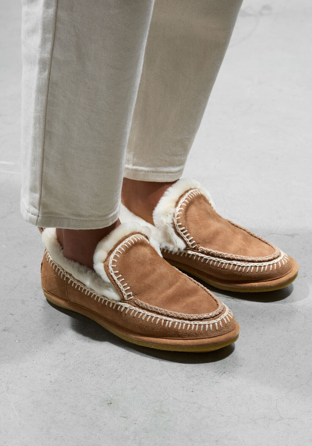 Cognac LAIDBACKLONDON Instappers JUDE SLIPPER CROCHET - medium