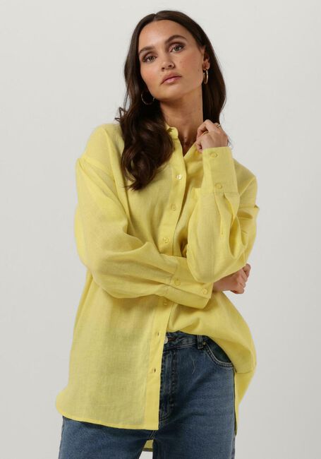 ALIX THE LABEL LADIES WOVEN LINEN LYOCELL BLOUSE Blouses en jaune - large