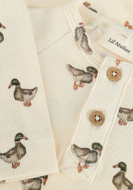 Beige LIL' ATELIER  NBMGAVO ELO LS SLIM BODY LIL - large