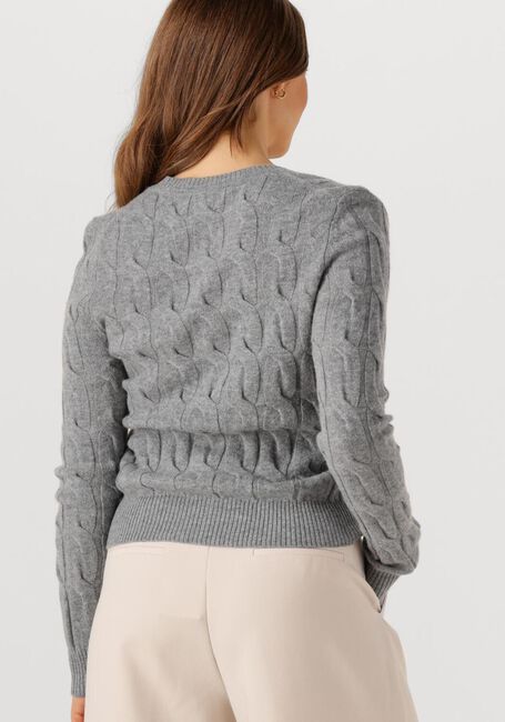 Grijze TOMMY HILFIGER Trui SOFT WOOL CABLE C-NK LS CARDIGAN - large