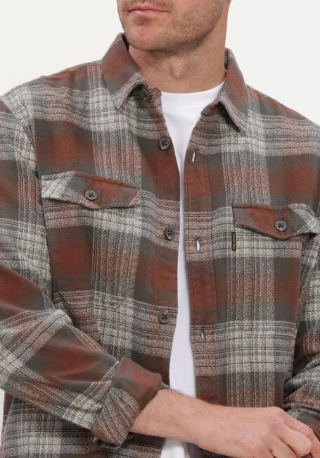 PME LEGEND Surchemise LONG SLEEVE SHIRT SHADOW en marron - large