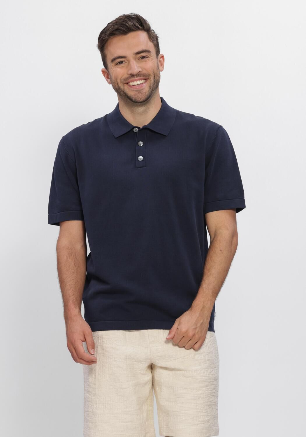 Donkerblauwe JC RAGS Polo POLO SS ALVIE - large