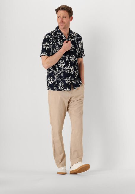 ANERKJENDT Chemise décontracté AKLEO FROTTE AOP SHIRT Bleu foncé - large