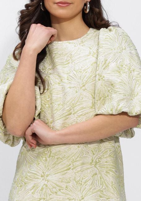 Groene NOTRE-V Mini jurk NV-HENDERIKA BROCADE DRESS - large