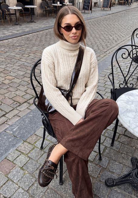 NEO NOIR Pull ANDA CABLE KNIT BLOUSE Cr&egrave;me - large