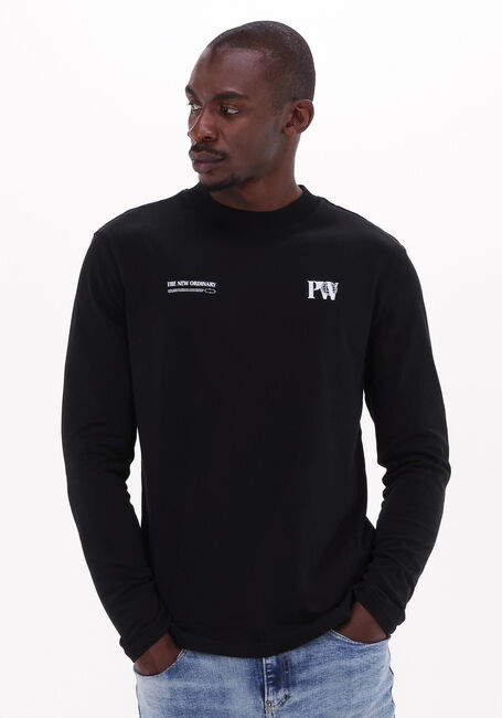 Zwarte PUREWHITE Polo / T-shirt CREWNECK JERSEY LONG SLEEVE WITH GRAPHIC PRINTS - large