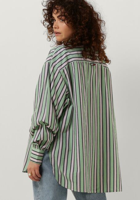 TOMMY JEANS TJW ULTRA OVERSIZED STRIPE SHIRT Blouses en vert - large