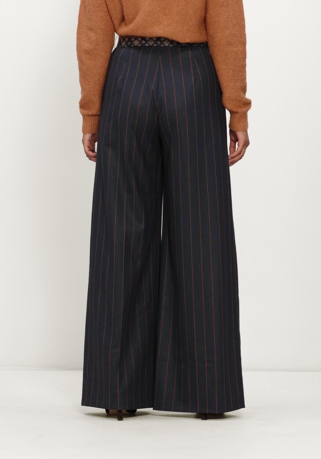 Donkerblauwe CAROLINE BISS Pantalon 4579 - large