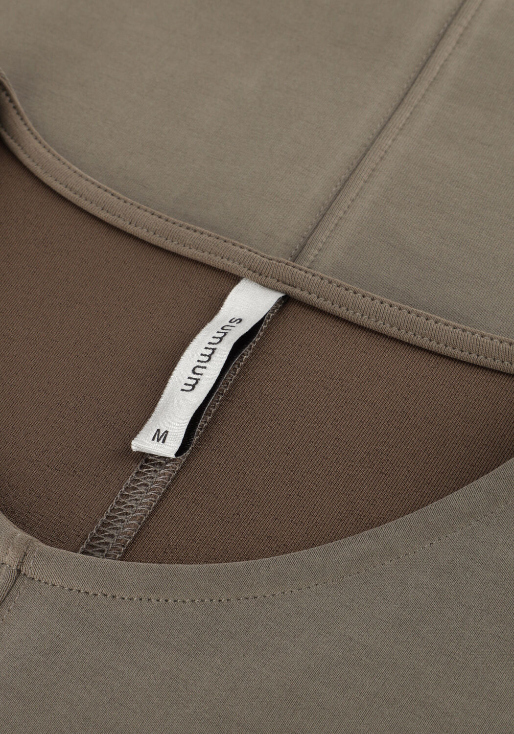 Olijf SUMMUM Wijde broek TROUSERS WASHED MODAL SCUBA - large