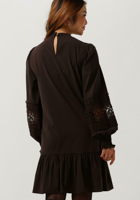 Bruine NEO NOIR Mini jurk KATJA EMBROIDERY DRESS - large