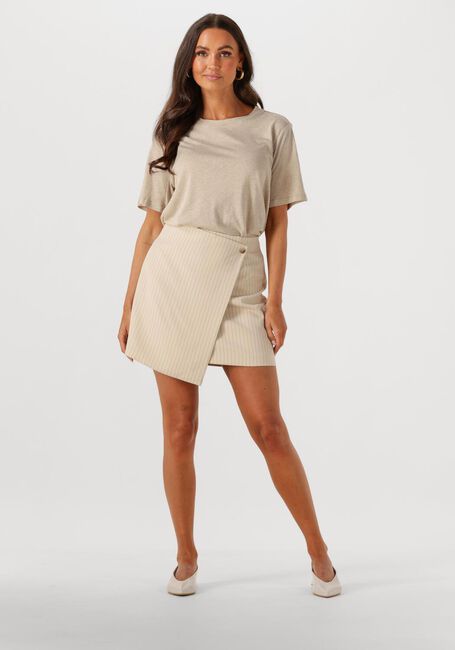 NEO NOIR Mini-jupe PETRANI PINSTRIPED SKIRT en beige - large