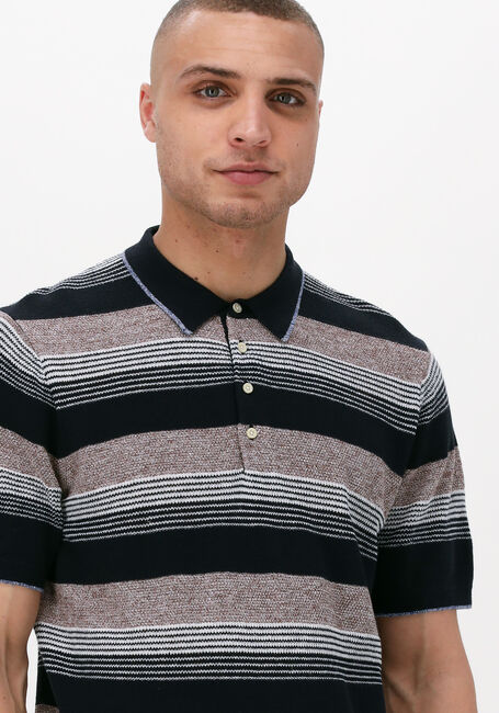 SCOTCH & SODA Polo KNITTED STRUCTURED LINEN-BLEND POLO en noir - large