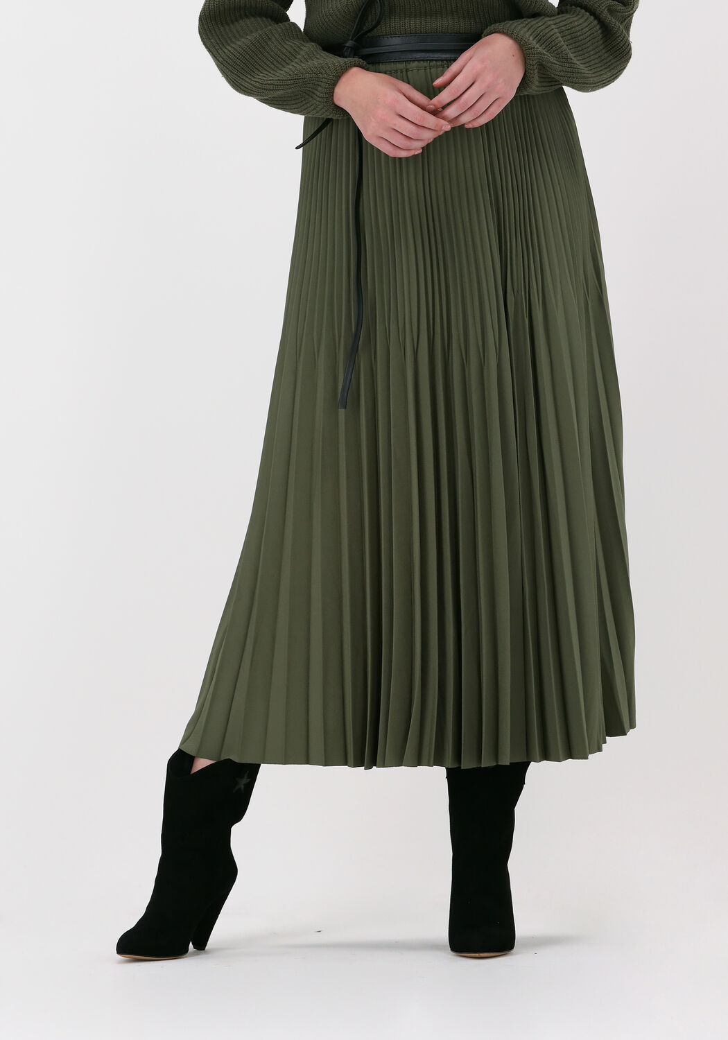 Groene plissé rok outlet