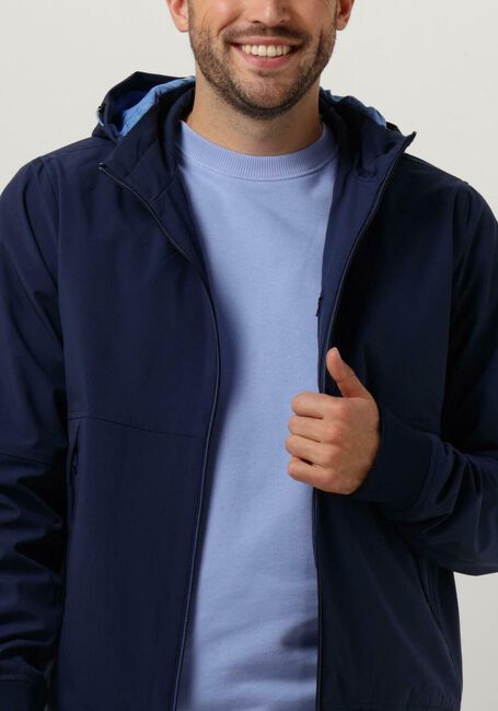 Donkerblauwe SCOTCH & SODA Jack HOODED COLOURBLOCK JACKET - large