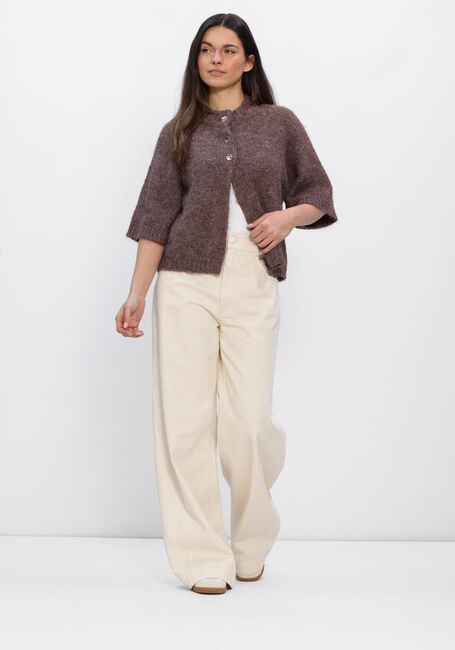 Bruine NEO NOIR Trui BENUTA FLUFFY KNIT CARDIGAN - large