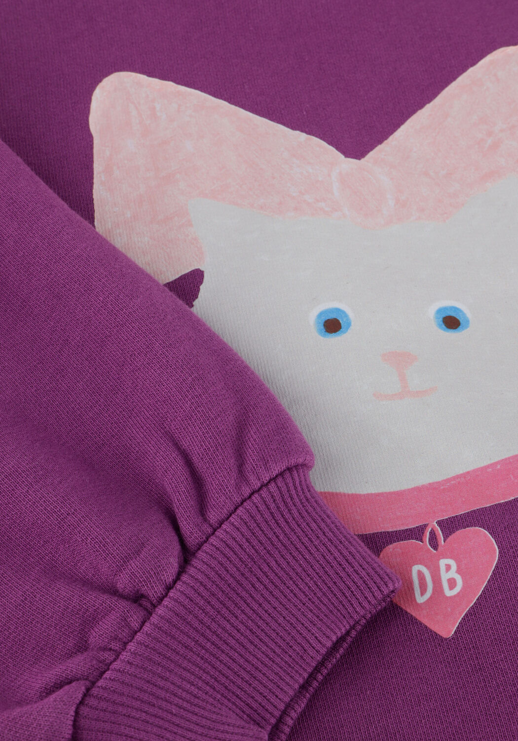 DAILY BRAT Chandail KITTY CAT SWEATER en violet - large