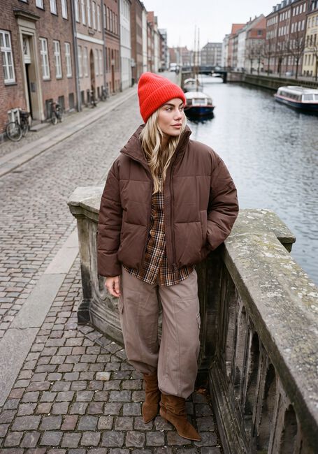 MSCH COPENHAGEN Veste matelass&eacute; MSCHREFRON JACKET en marron - large