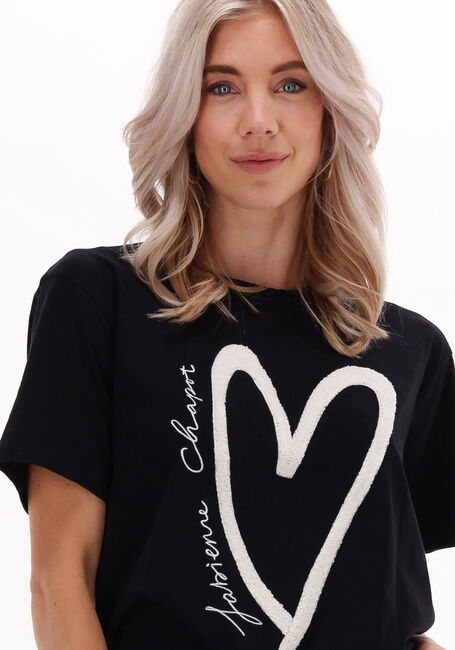Zwarte FABIENNE CHAPOT T-shirt BERNARD HEART T-SHIRT - large