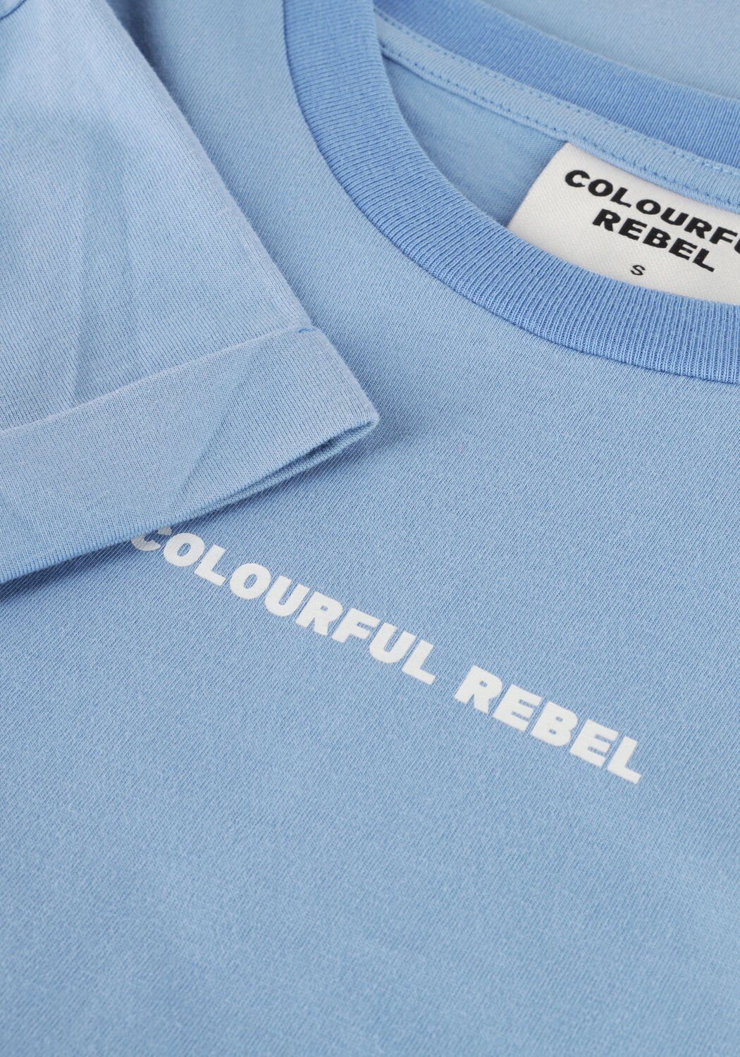 COLOURFUL REBEL T-shirt UNI LOGO BOXY TEE Bleu clair - large