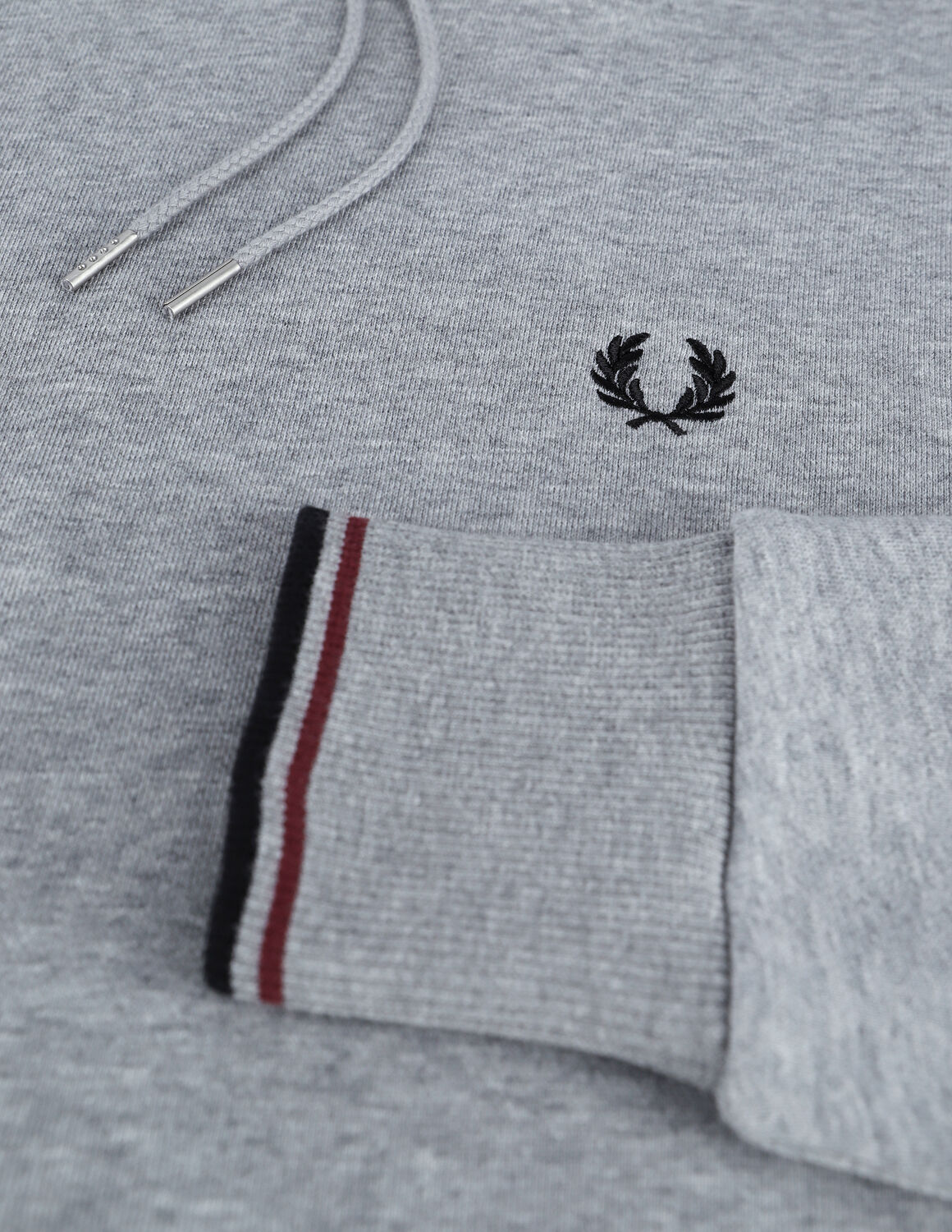 Grijze FRED PERRY Truien/vesten TIPPED HOODED SWEATSHIRT - large