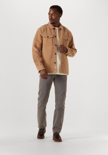 ANERKJENDT Surchemise AKOSCAR BOILED WOOL OVERSHIRT en camel - large