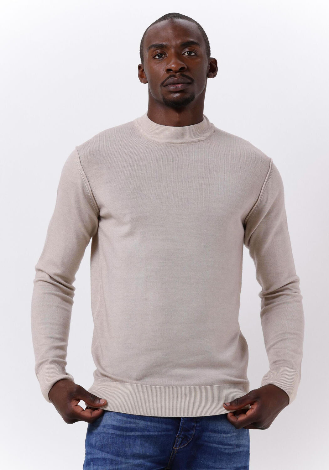 Beige GENTI Trui K6014 3245 Omoda