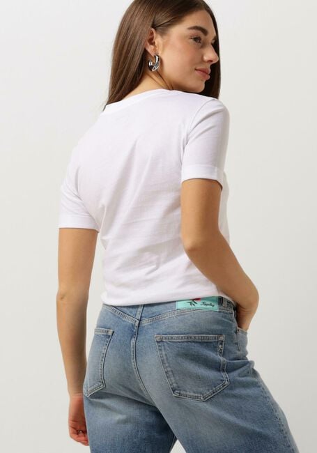 GUESS T-shirt SS RN BEACH TRIANGLE TEE en blanc - large