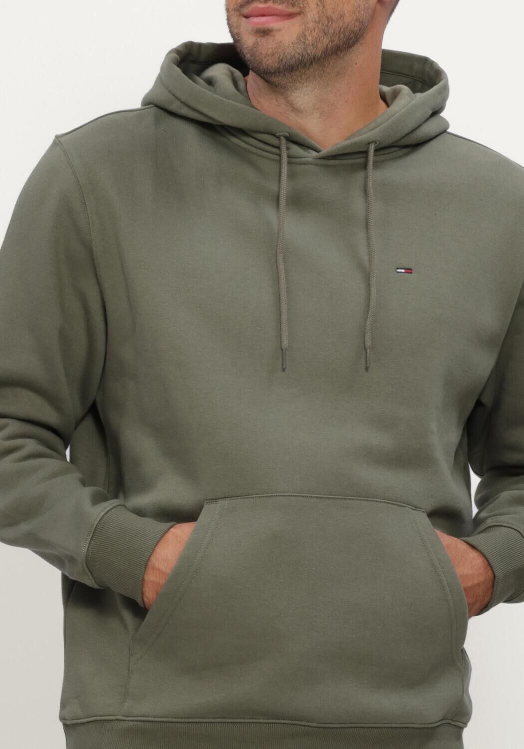 TOMMY JEANS Chandail TJM REG S FLAG HOODIE EXT Olive - large
