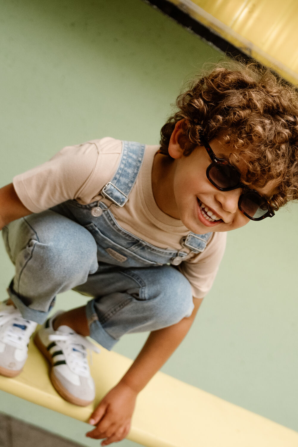 Lichtblauwe DAILY7 Broeken/jumpsuits DENIM SALOPETTE - large