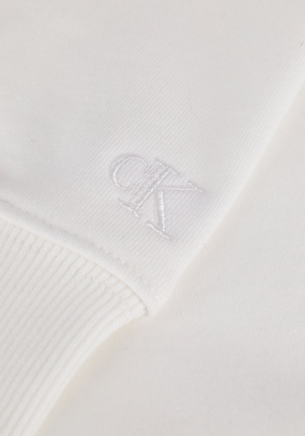 CALVIN KLEIN Chandail BLOCKING INSTITUTIONAL CREW NECK en blanc - large