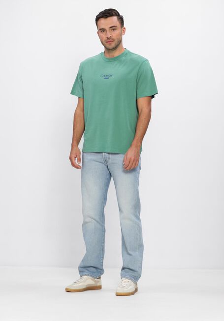 CALVIN KLEIN T-shirt SS 20S ACID WASH GRAPHIC CREWNK en vert - large