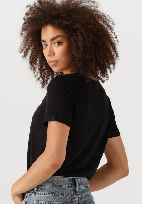 OBJECT T-shirt OBJETESSI SLUB S/S V-NECK NOOS en noir - large