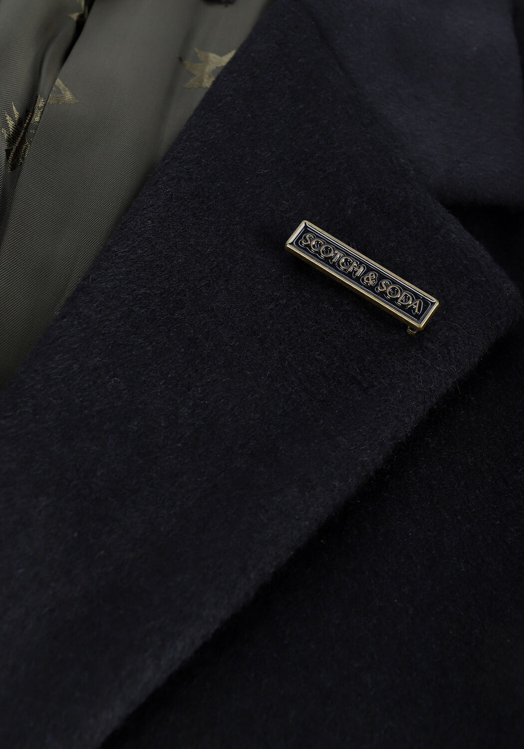 Donkerblauwe SCOTCH & SODA Mantel 163276 - SINGLE BREASTED WOOL- - large