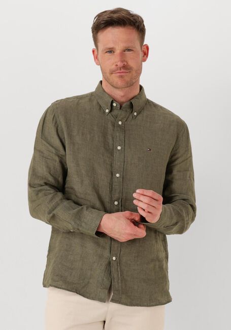 TOMMY HILFIGER Chemise décontracté PIGMENT DYED LI SOLID RF SHIRT en vert - large